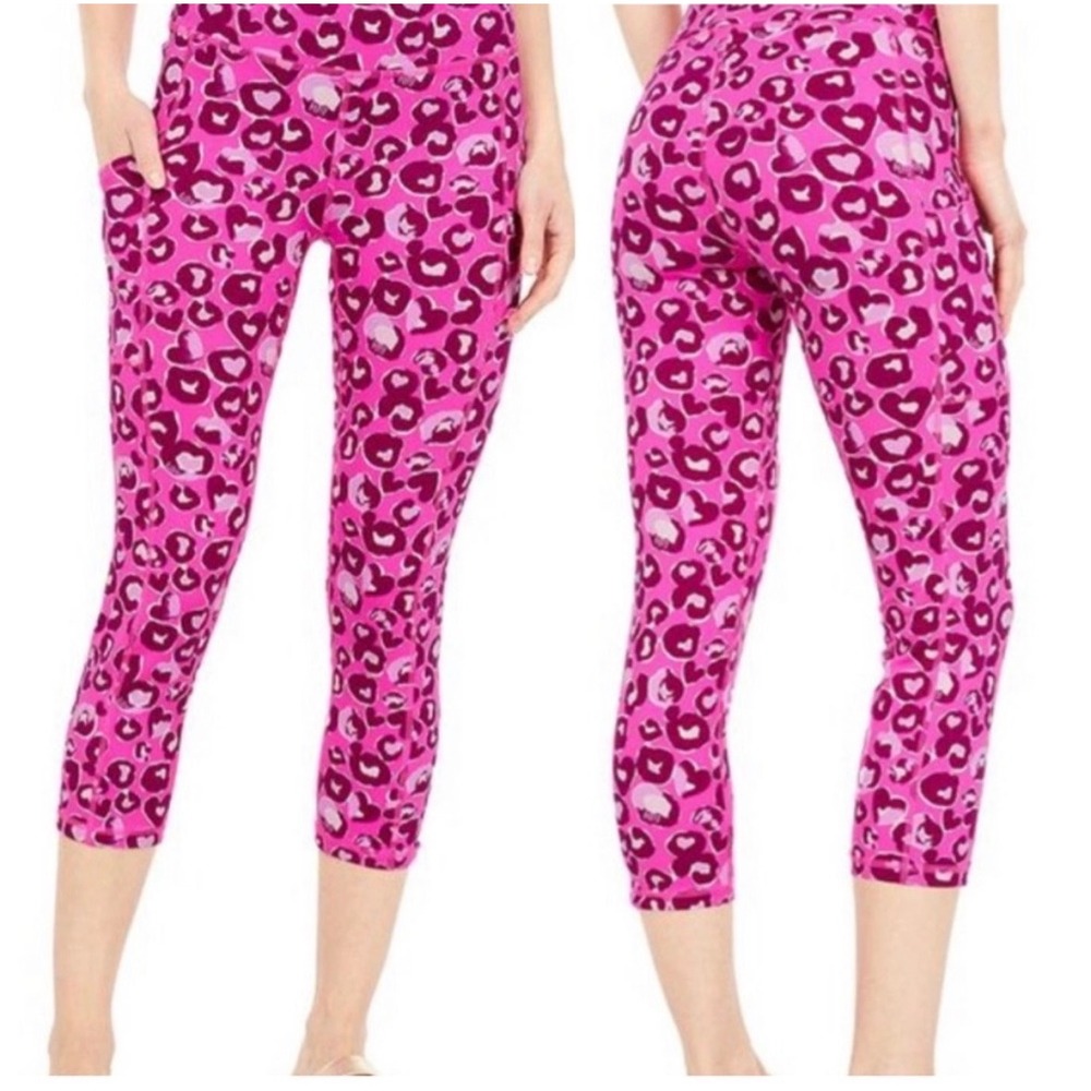 Lilly Pulitzer Womens Luxletic Weekender Legging XL Pink‎ Crop Legging Cheetah